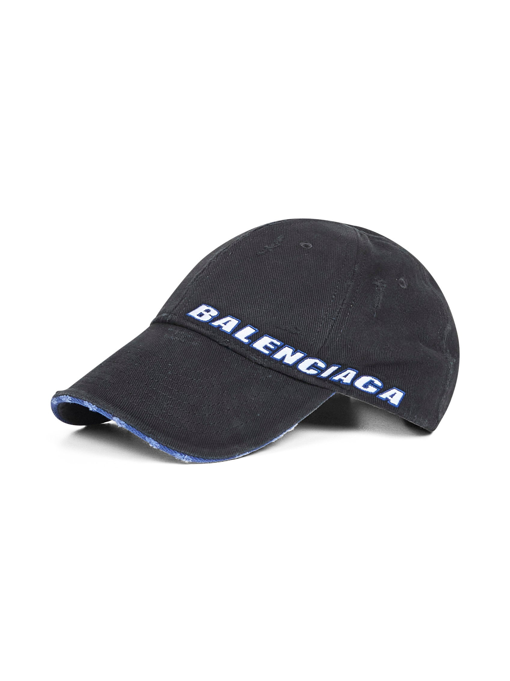 Black drill Tilted Typo baseball cap - 2