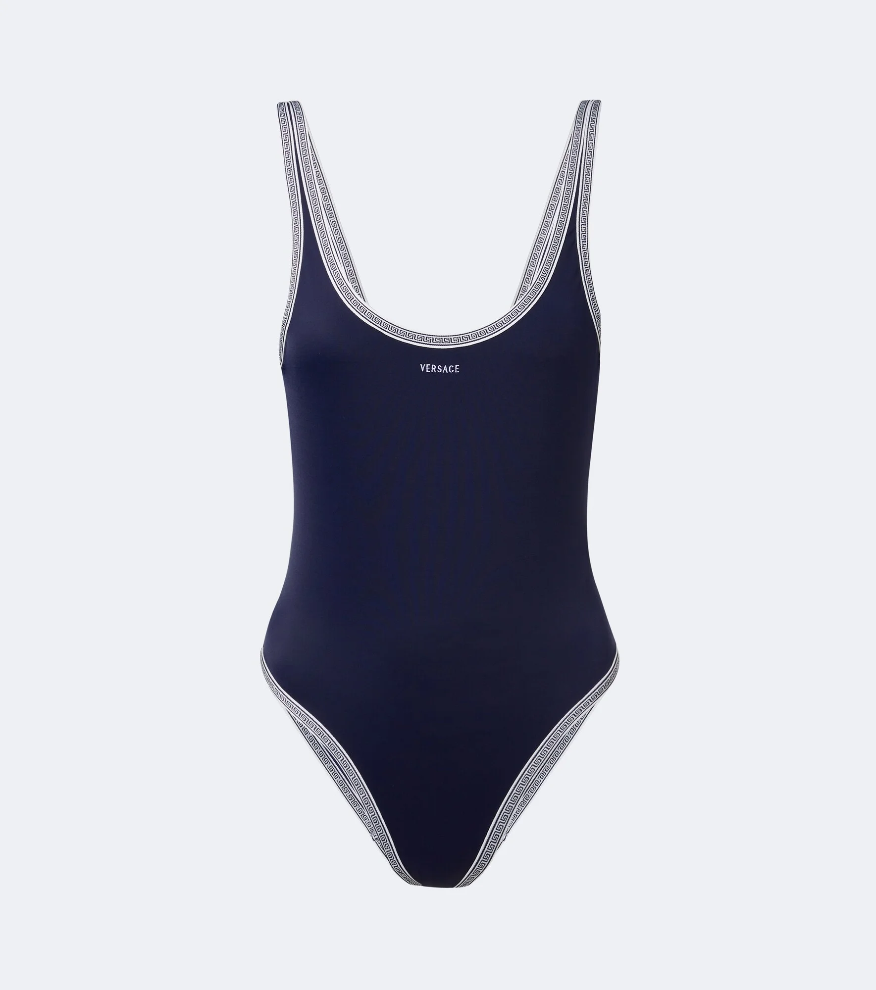 Greca logo embroidered swimsuit - 1