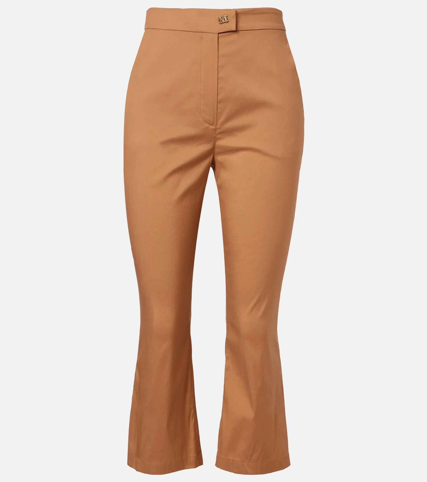 Curve cotton-blend cropped straight pants - 1
