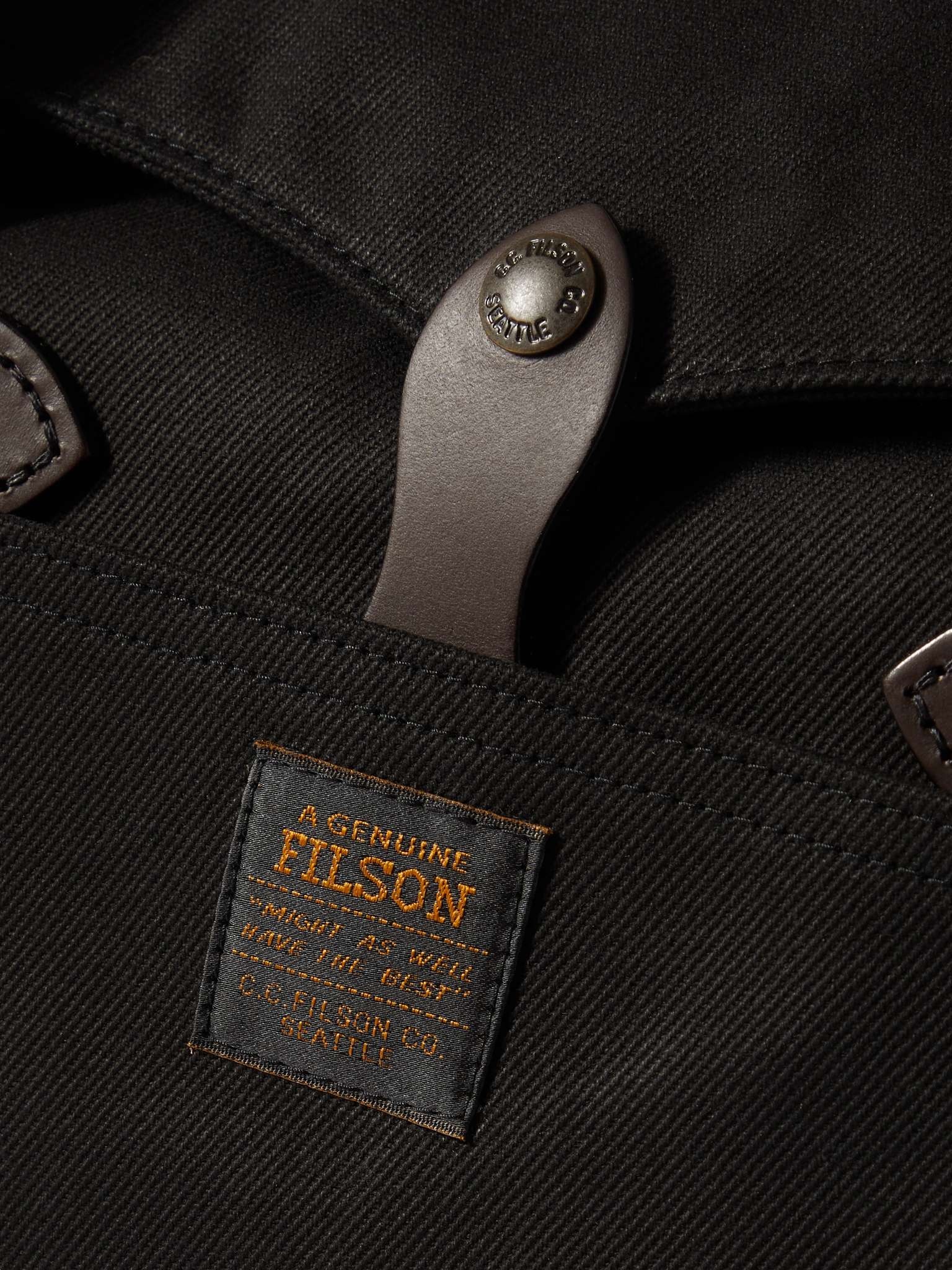 Twill and Leather Briefcase - 5