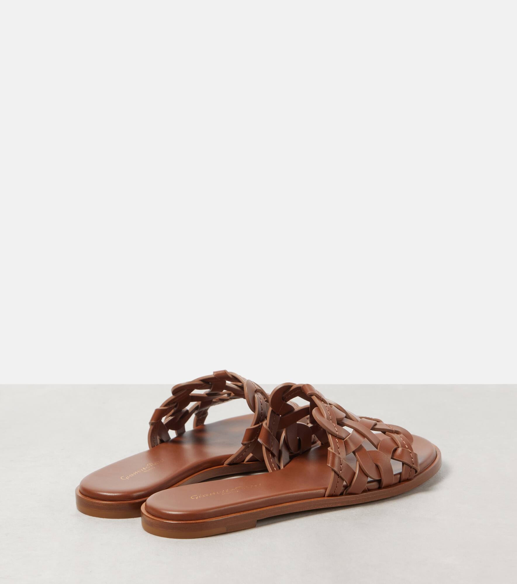 Amalfi leather slides - 2