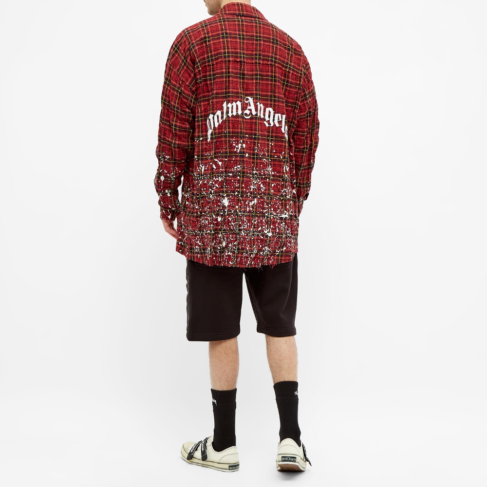 Palm Angels Back Logo Checked Overshirt - 7