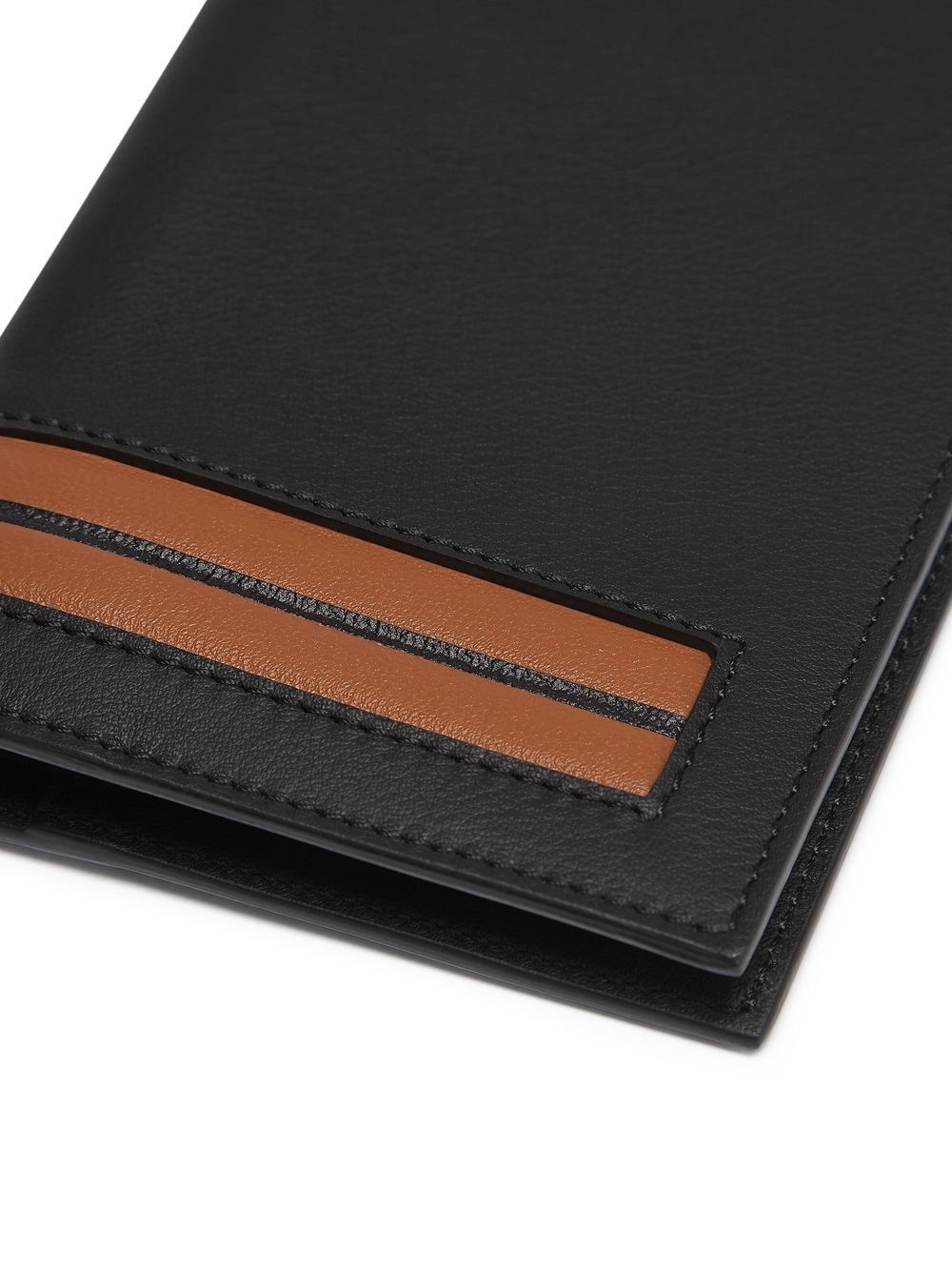 stripe-detail leather passport case - 3