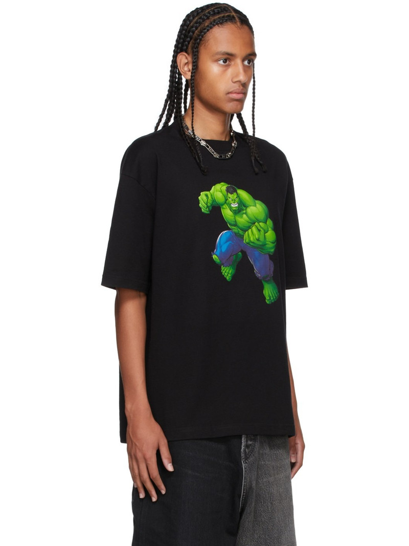 BALENCIAGA Black Medium Fit Hulk T-Shirt outlook