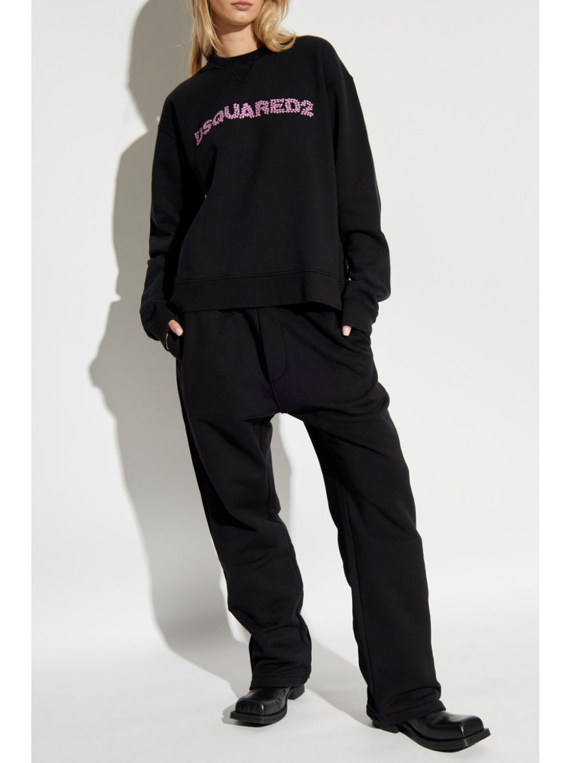 DSQUARED2 logo-embroidered sweatshirt outlook