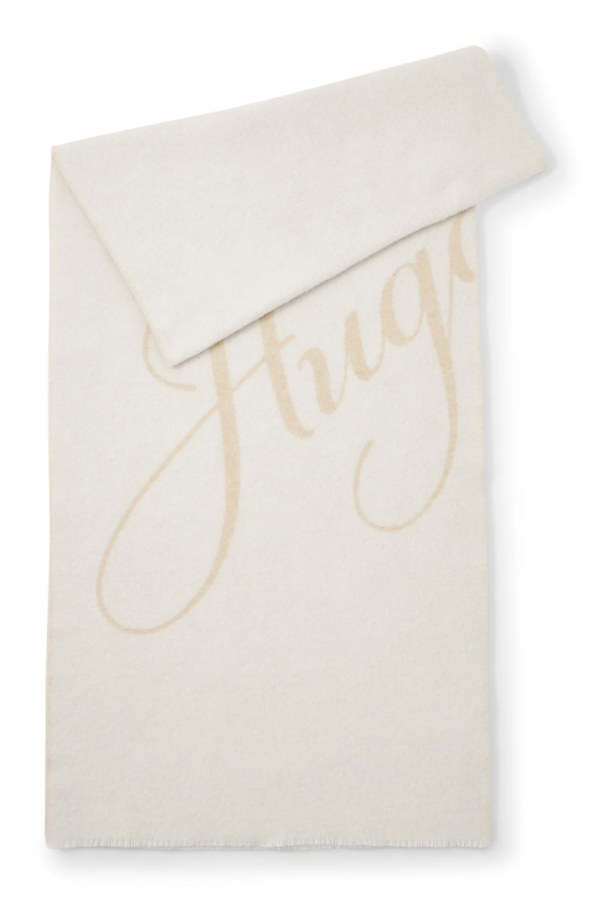 WOOL-BLEND SCARF WITH LOGO JACQUARD - 1