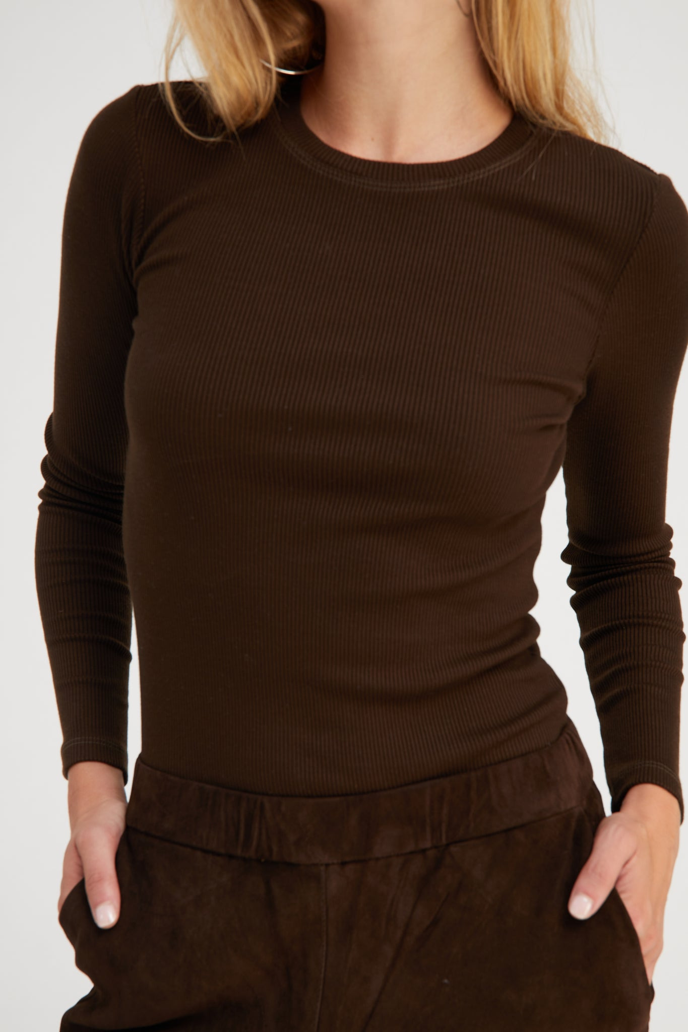AMERICANO RIB LONG SLEEVE BABY TEE - 4