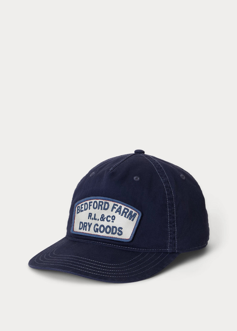 Embroidered-Patch Herringbone Cap 1