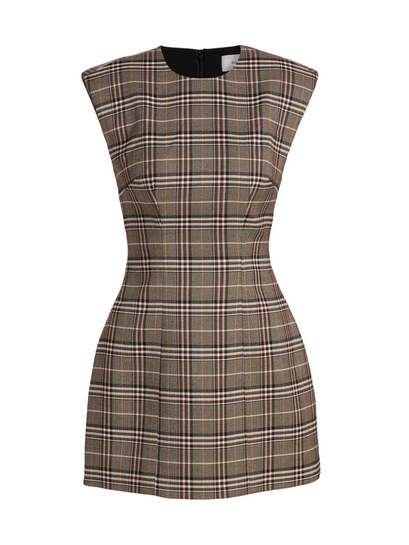 Women's Wolverton Plaid Minidress - Brown Multi 1