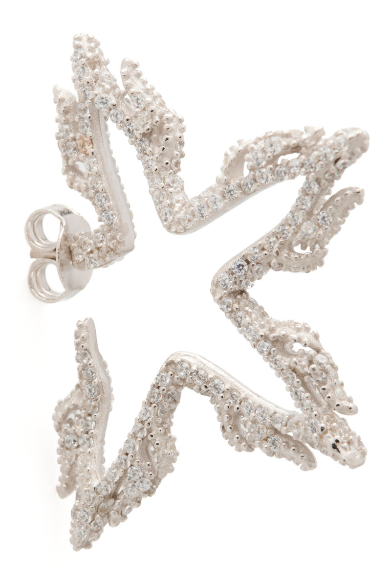 CRYSTAL CLEAR FLAME STAR EARRINGS 3