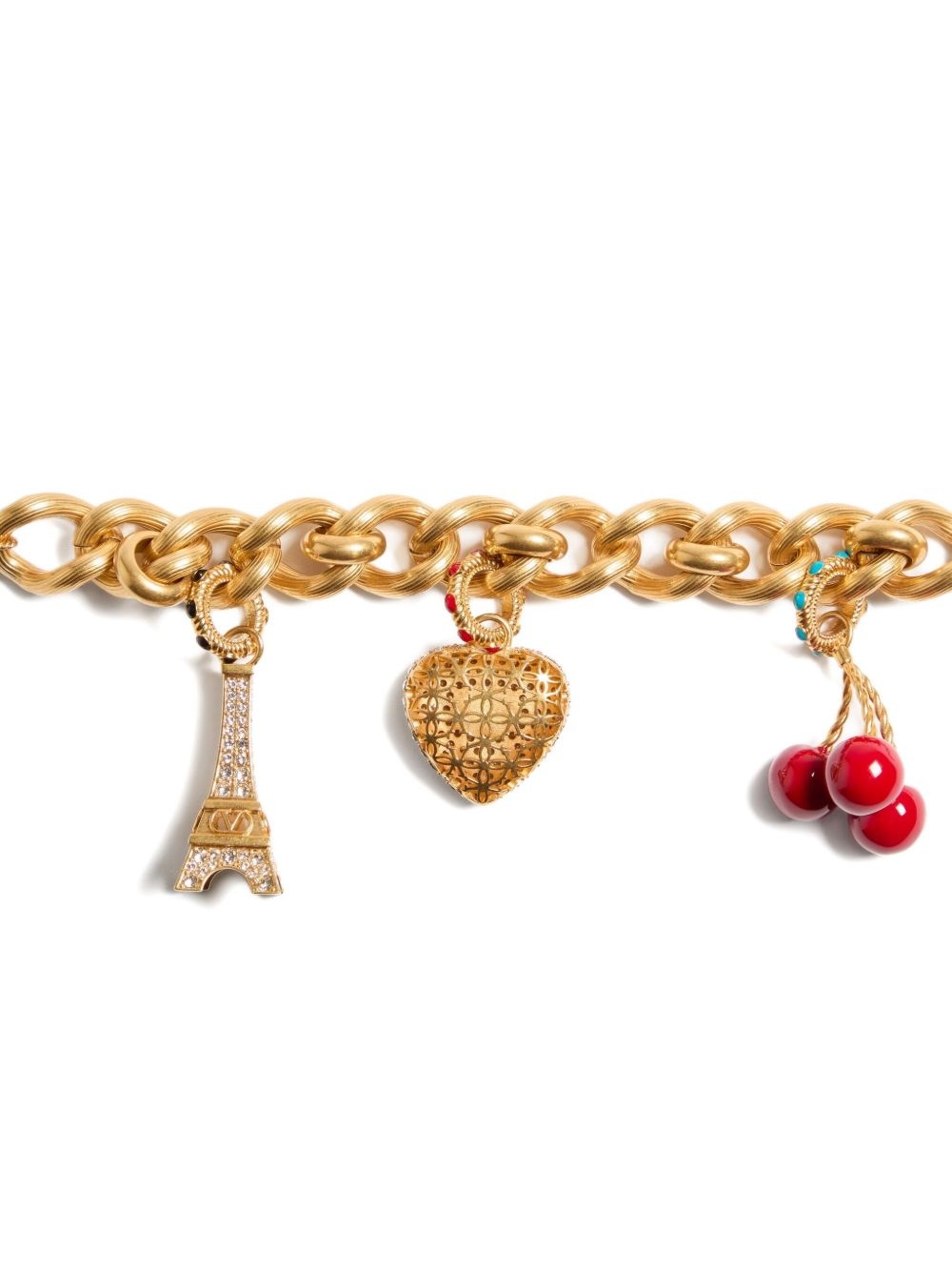 CHEZ VALENTINO BRACELET IN METAL, ENAMEL AND SWAROVSKI® CRYSTALS - 5