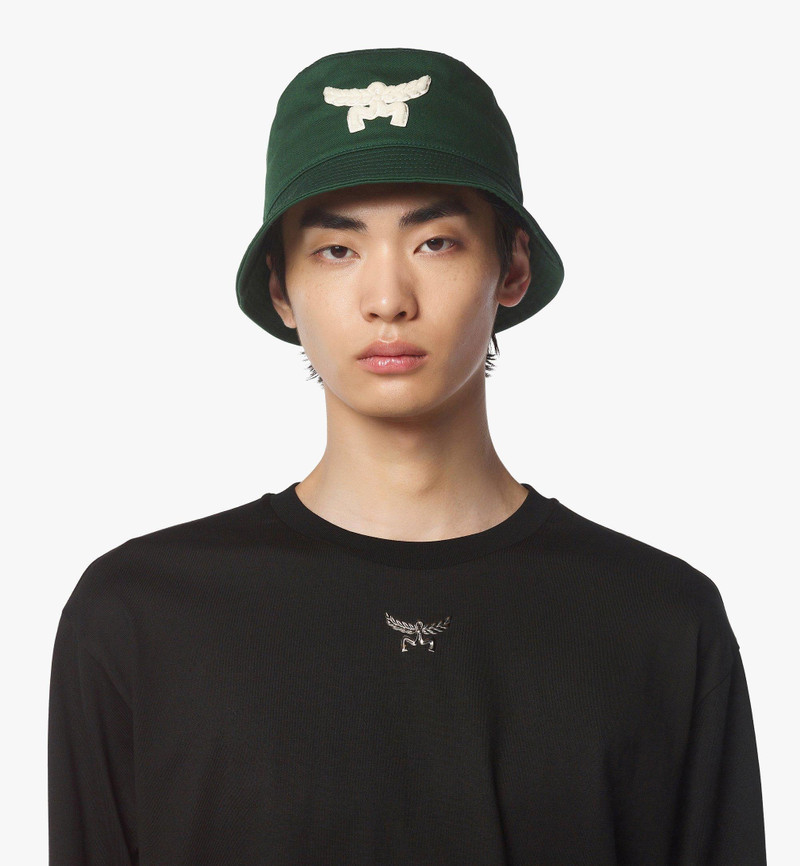 MCM Essential Logo Bucket Hat in Cotton Twill outlook
