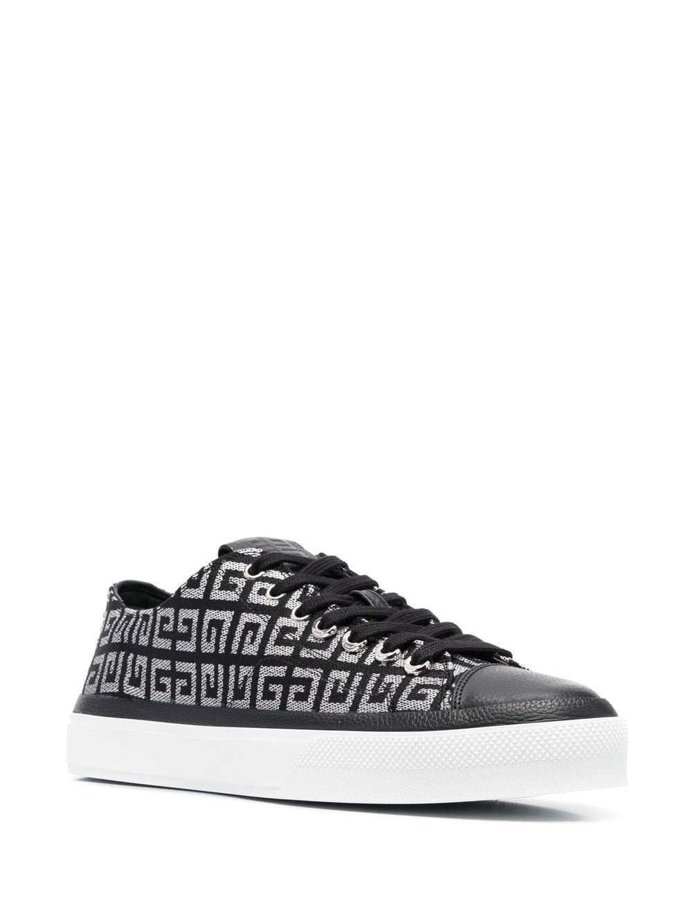 monogram-print low top sneakers - 2