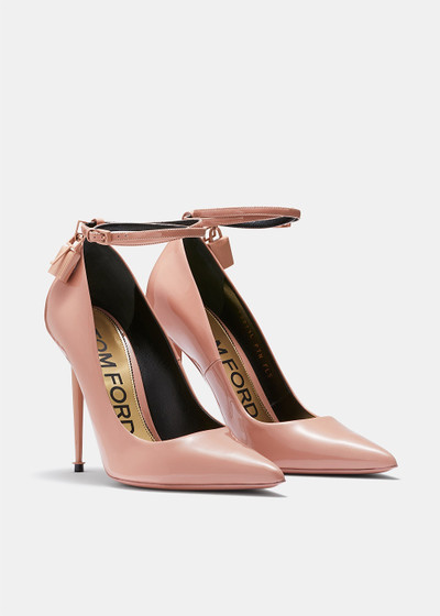 TOM FORD Nude Lacquered Patent Padlock Pump outlook