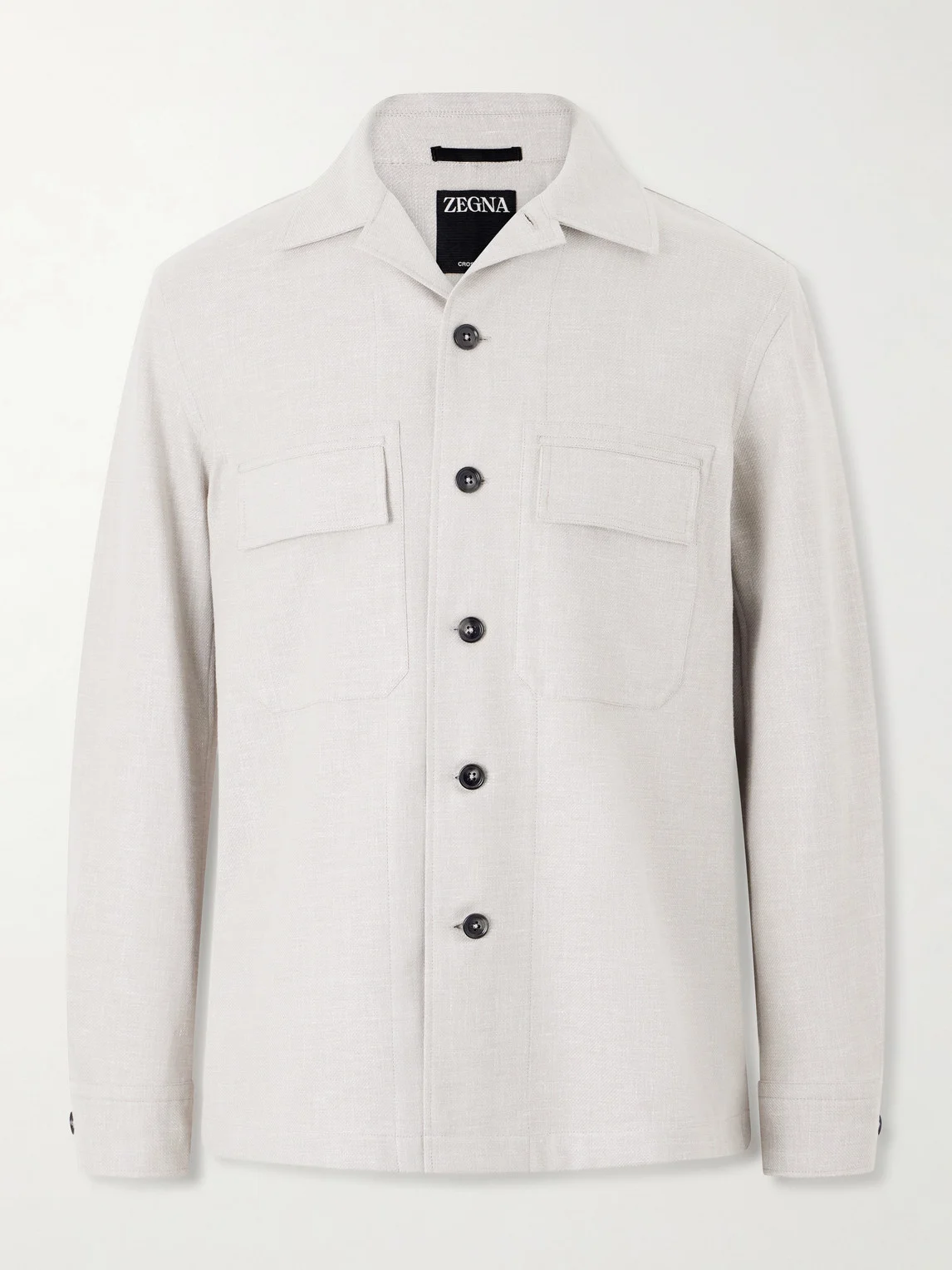 Linen, Wool and Silk-Blend Overshirt - 1
