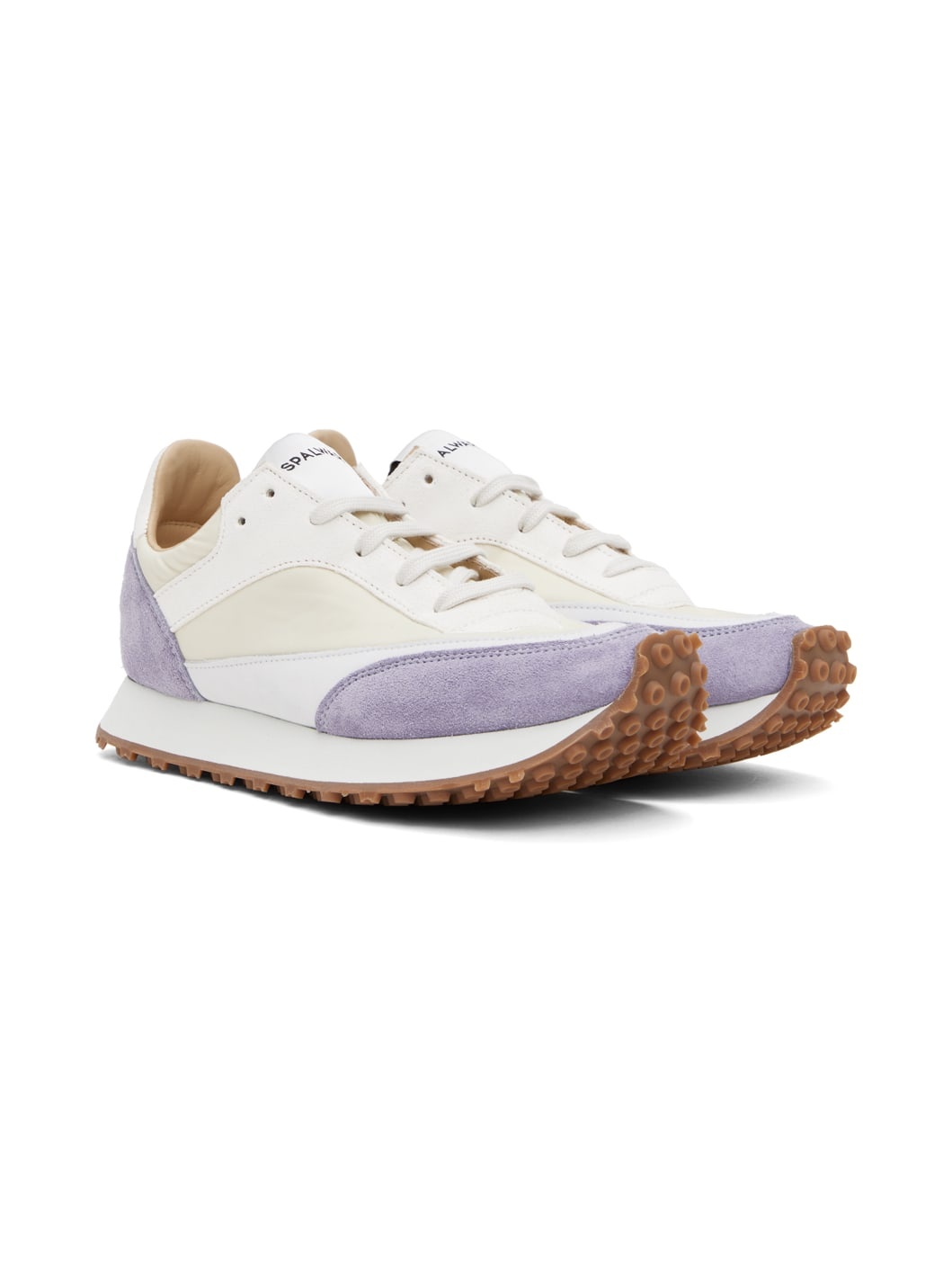 White & Purple Tempo Sneakers - 4