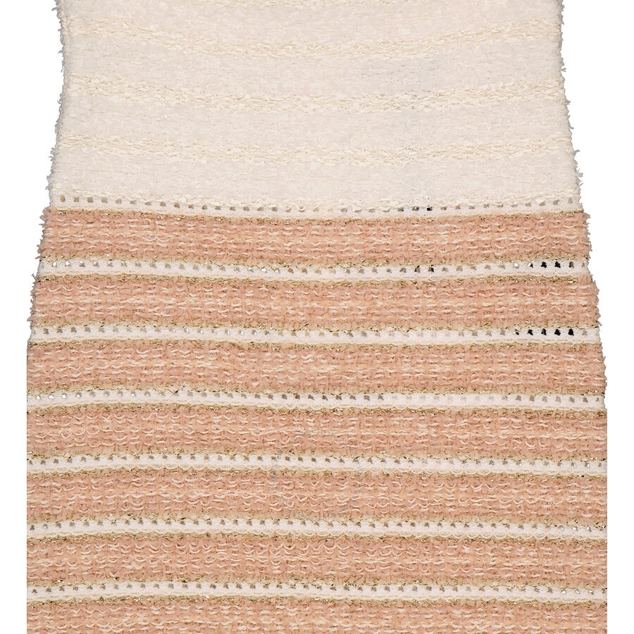 Balmain Ladies White / Beige Two-tone Tweed Midi Skirt - 7