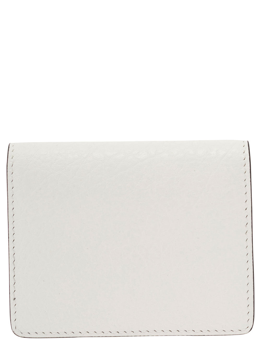 Acne Studios Men White Card-Holder With Embossed Logo In Hammered Leather Man - 4