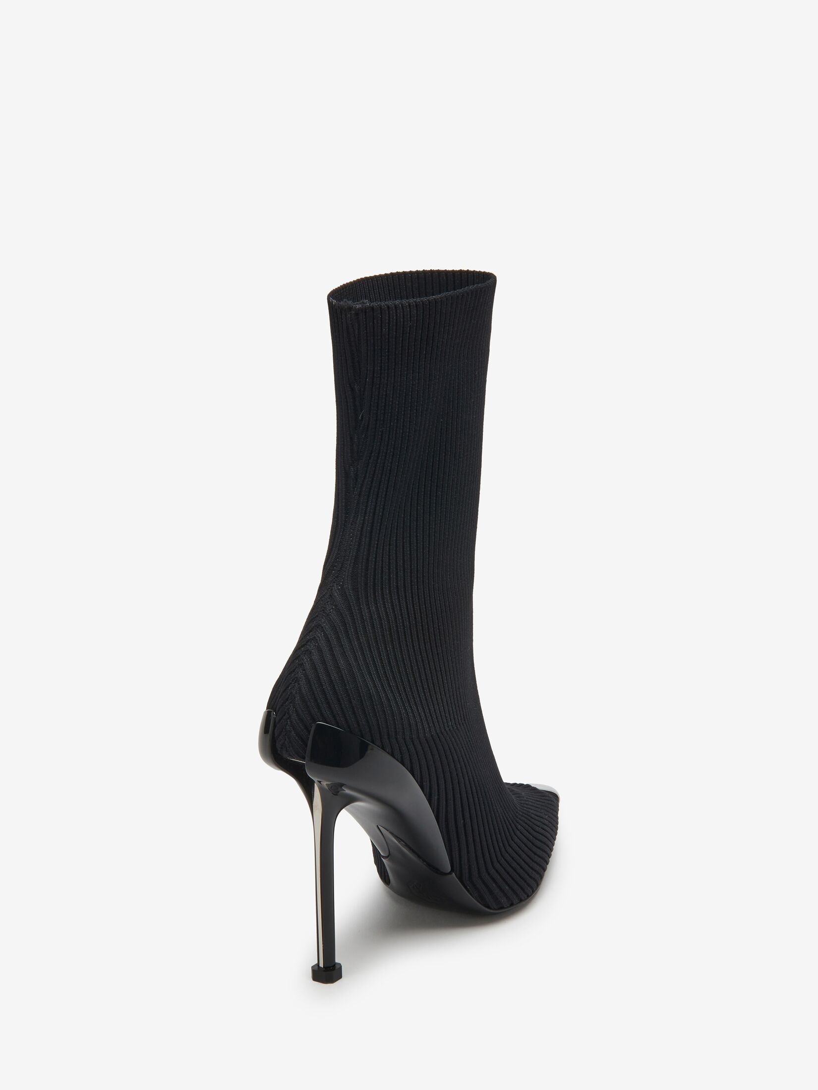 Women's Slash Knit Boot in Black/silver - 3