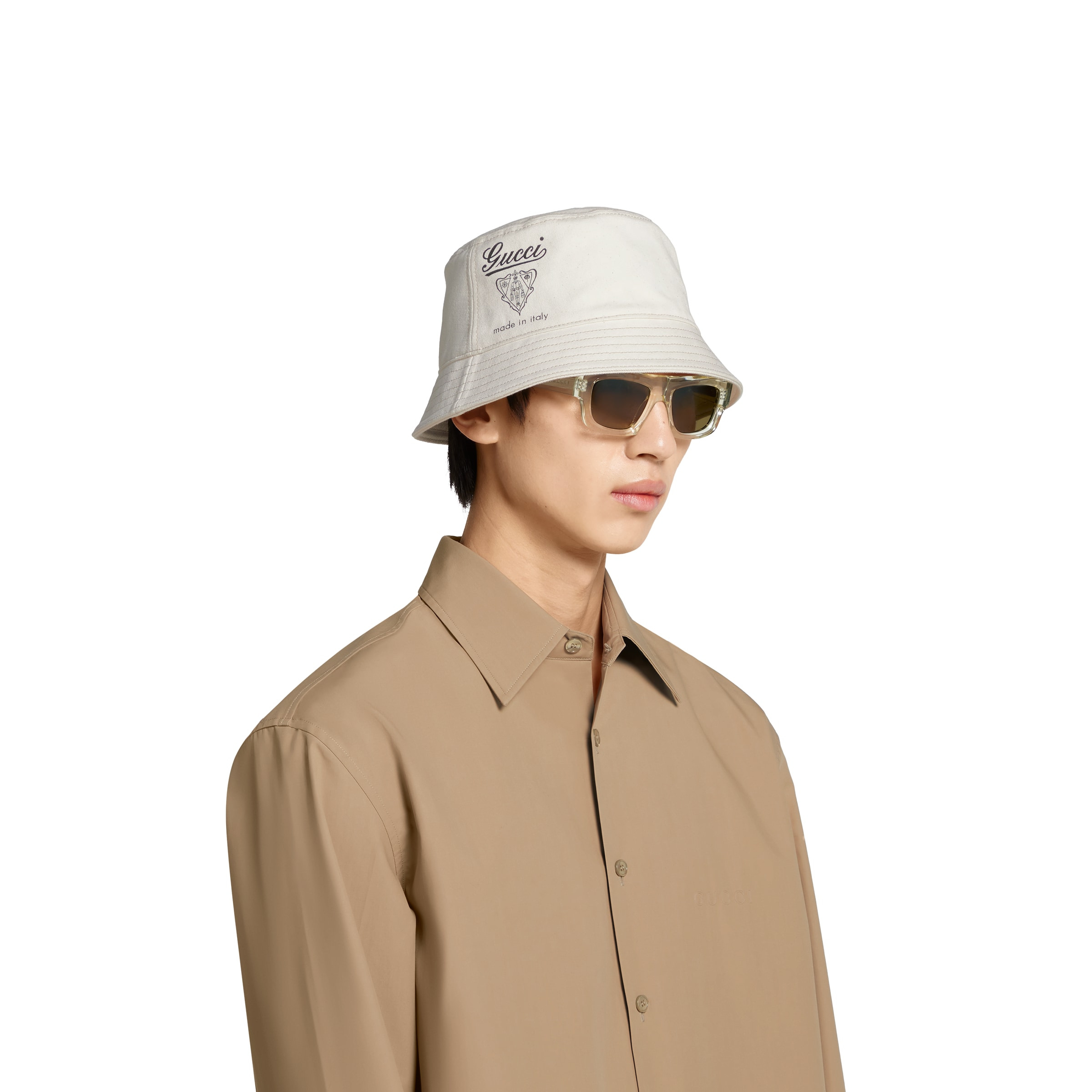 Printed cotton canvas bucket hat - 3