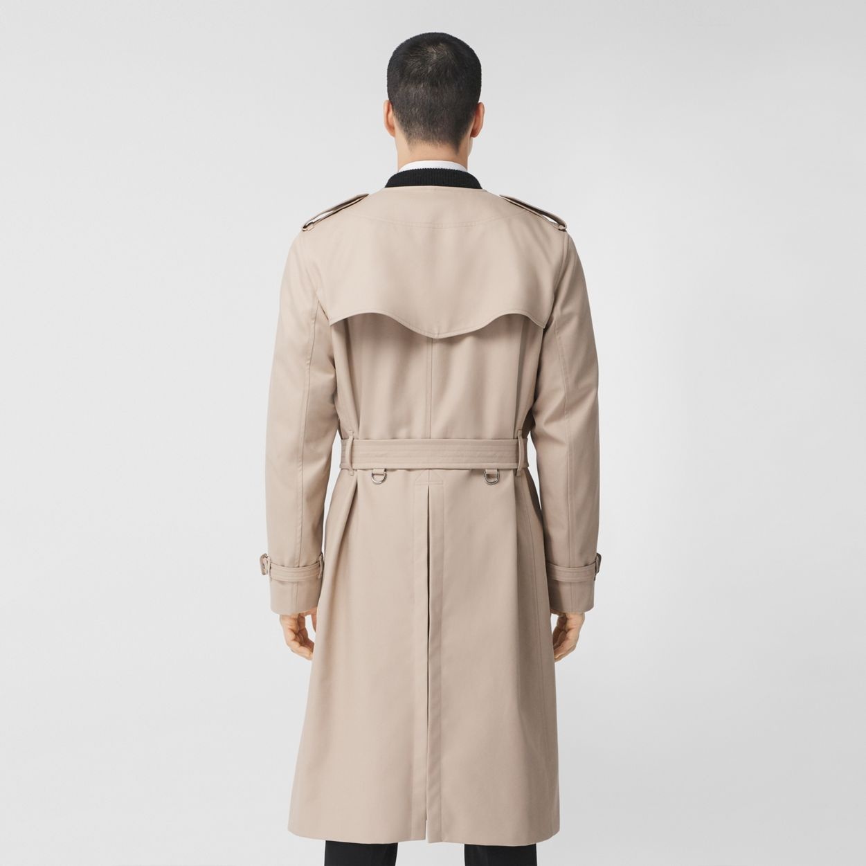 Cotton Gabardine V-neck Trench Coat - 2