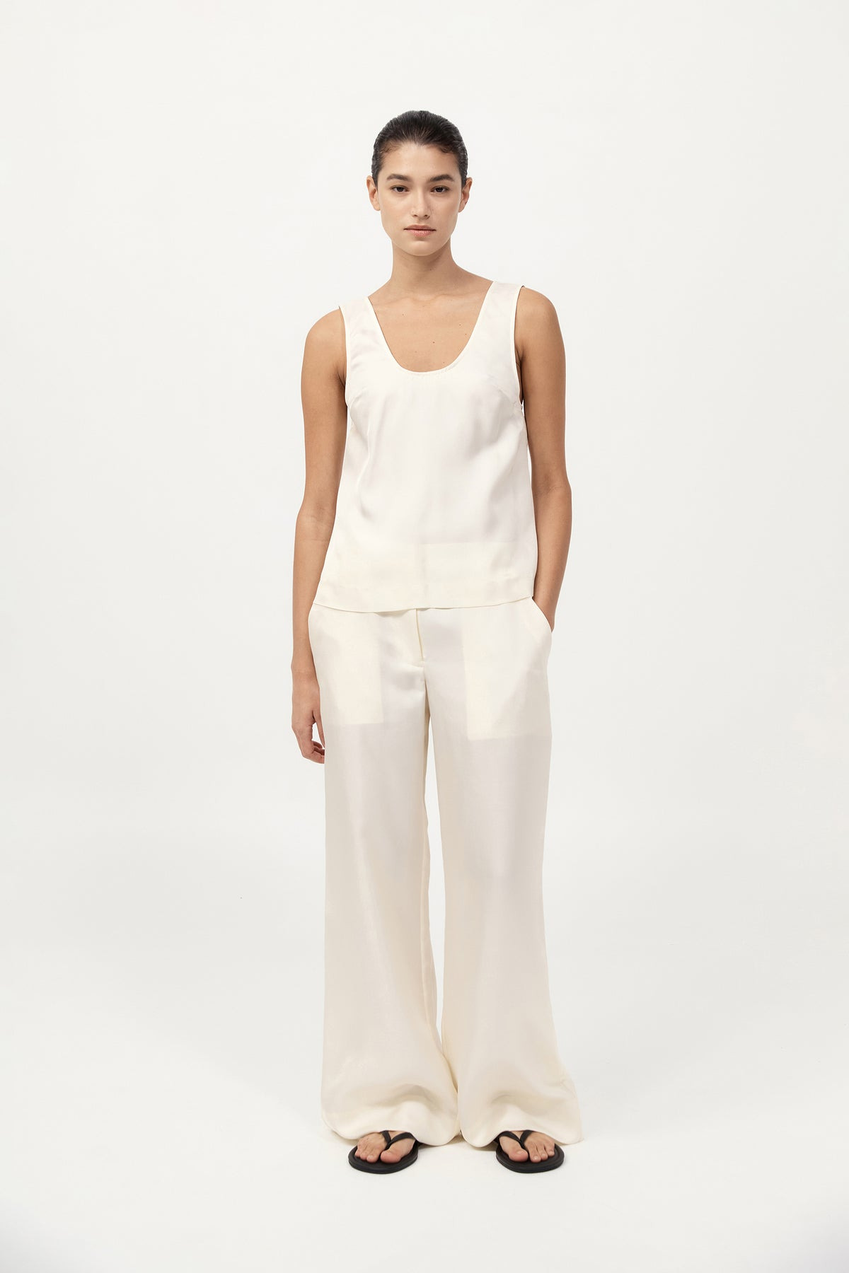 Jordan Button Up Top - Milk - 3