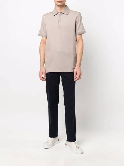 Salvatore Ferragamo logo-patch polo shirt outlook