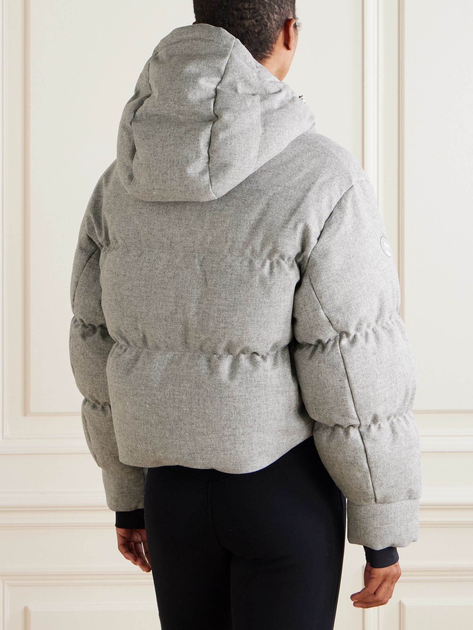 Aomori hooded quilted down ski jacket Gray - 3