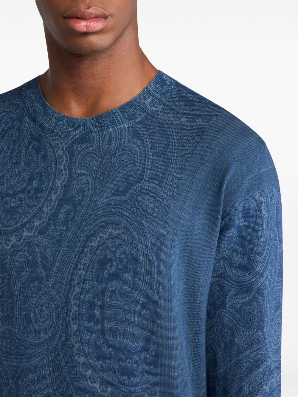 paisley silk-cashmere sweater - 4