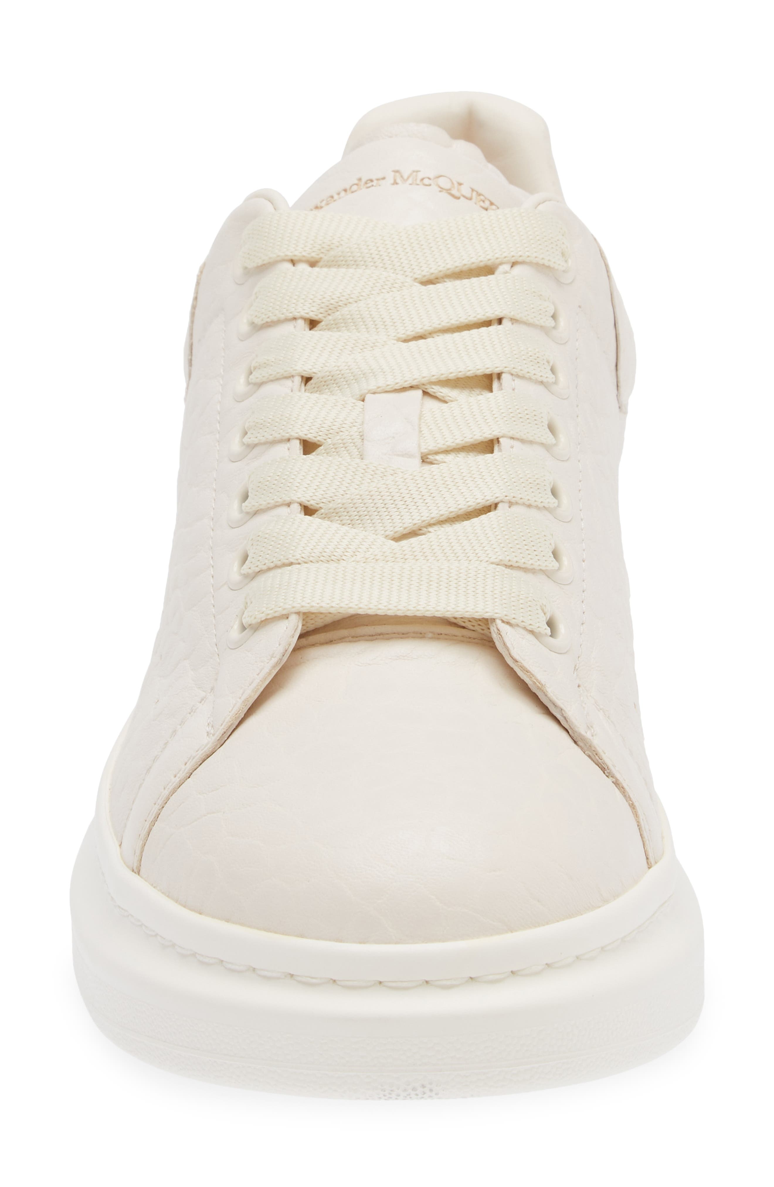 McQueen Grainy Leather Oversize Sneaker in 9100 Off White at Nordstrom - 4