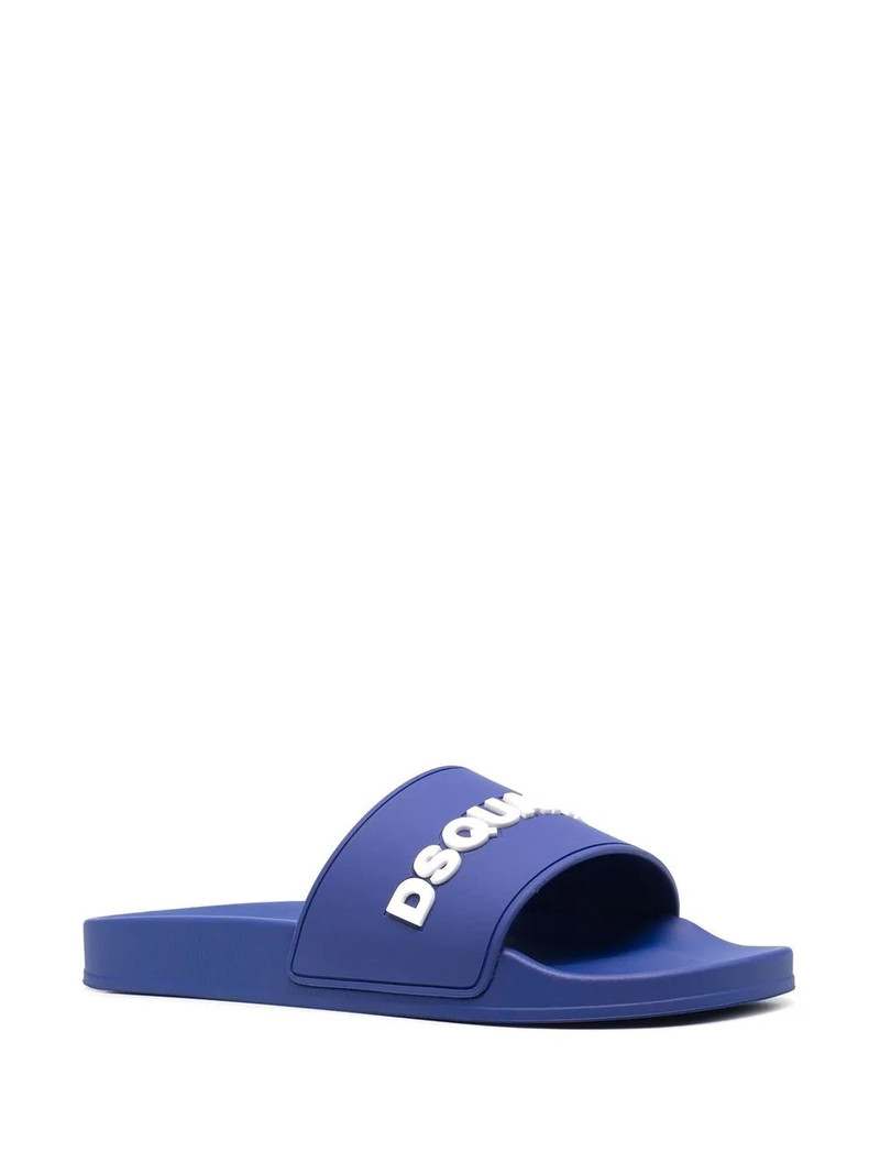 DSQUARED2 logo-print open-toe slides outlook