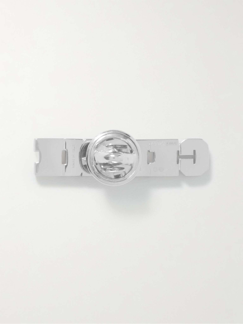 CELINE Université Rhodium-Plated Silver and Enamel Pin outlook