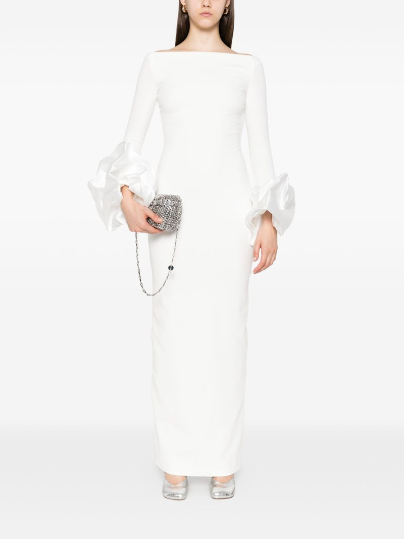 SOLACE LONDON Talia ruffle-cuff maxi dress outlook