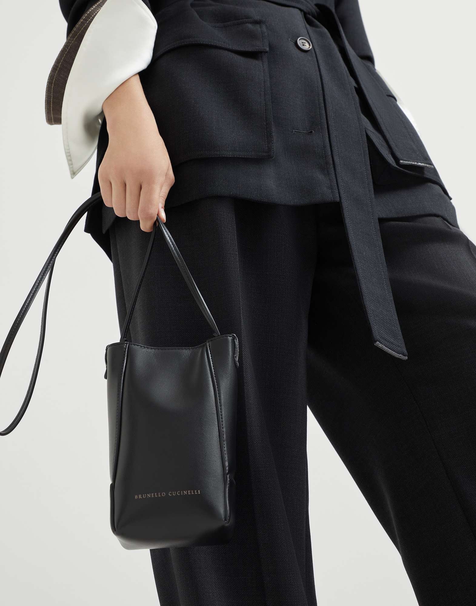 BC Duo phone holder in calfskin with monili - 4
