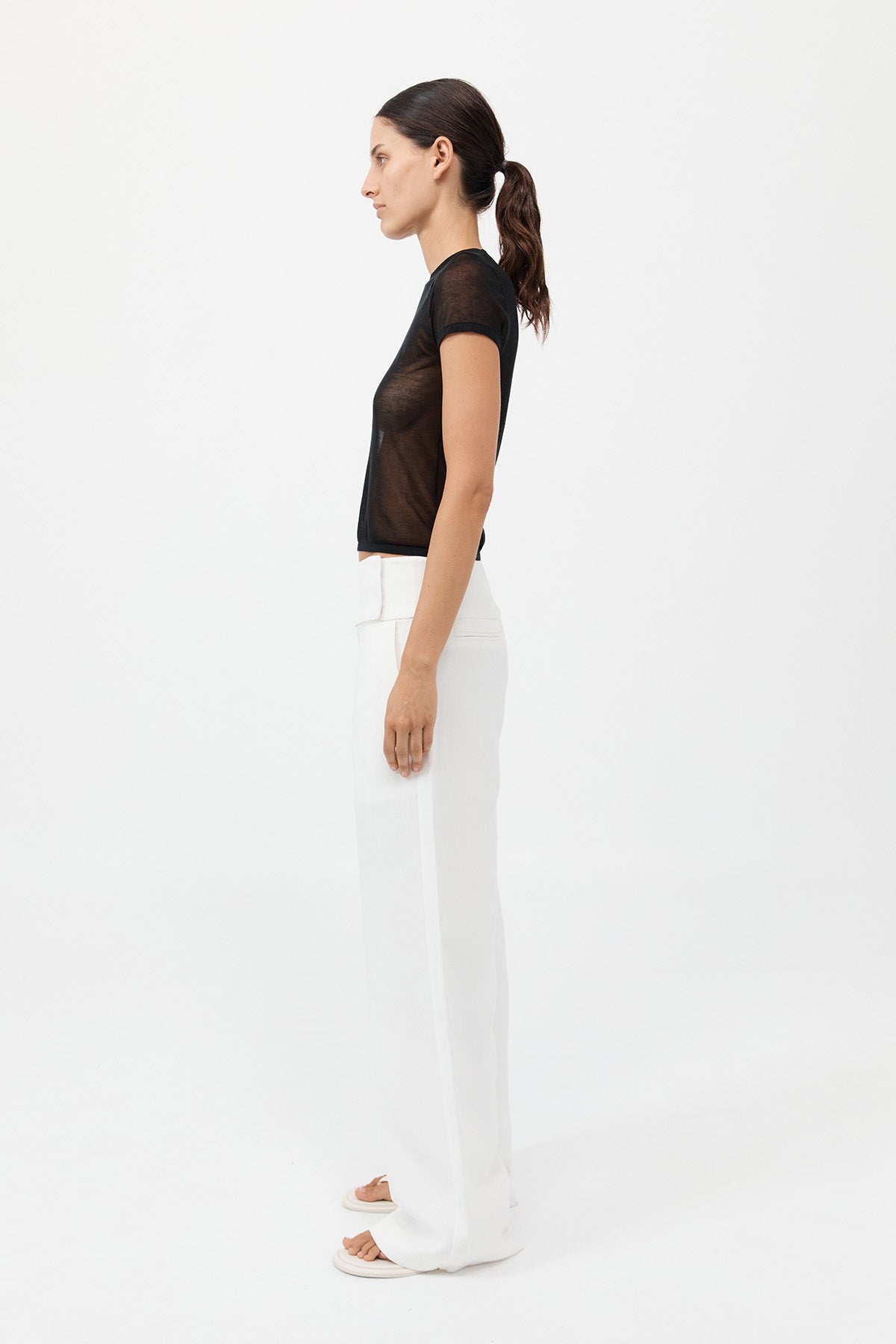 Wide Waistband Pants - Salt - 5