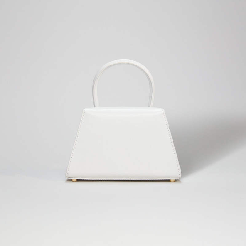 The Bow Mini in White with Gold Hardware 3