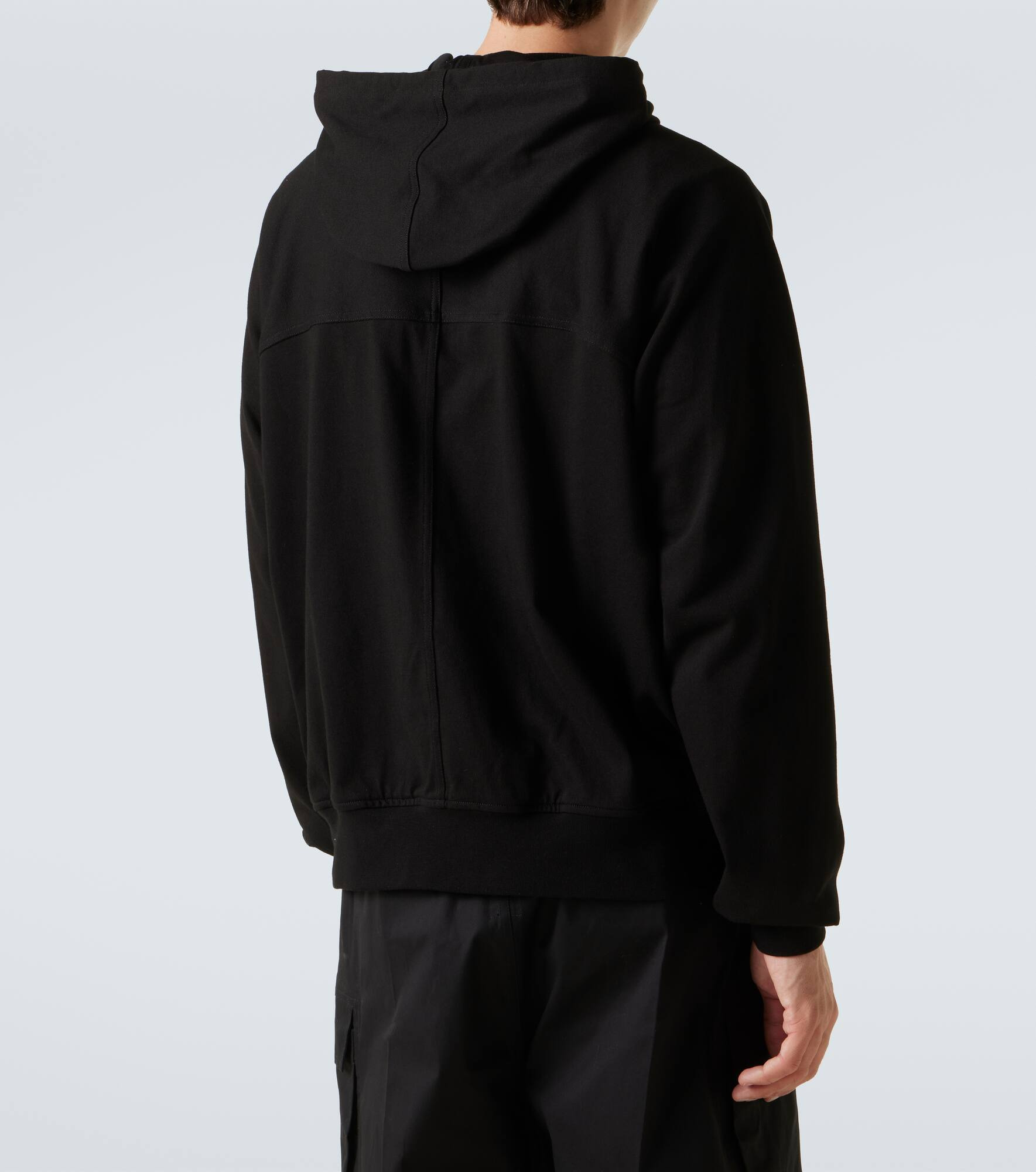 Zip-up cotton jersey hoodie - 4