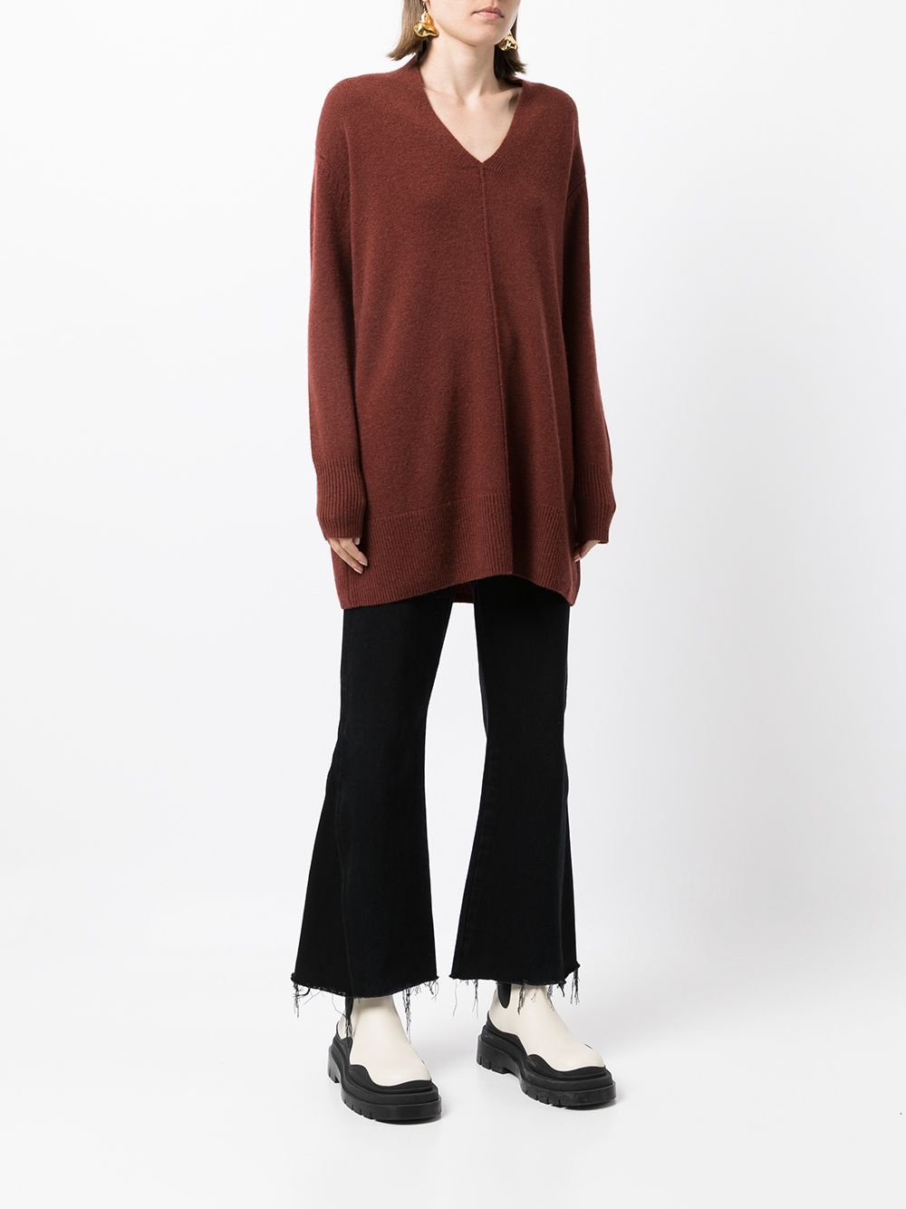 V-neck cashmere-knit top - 3