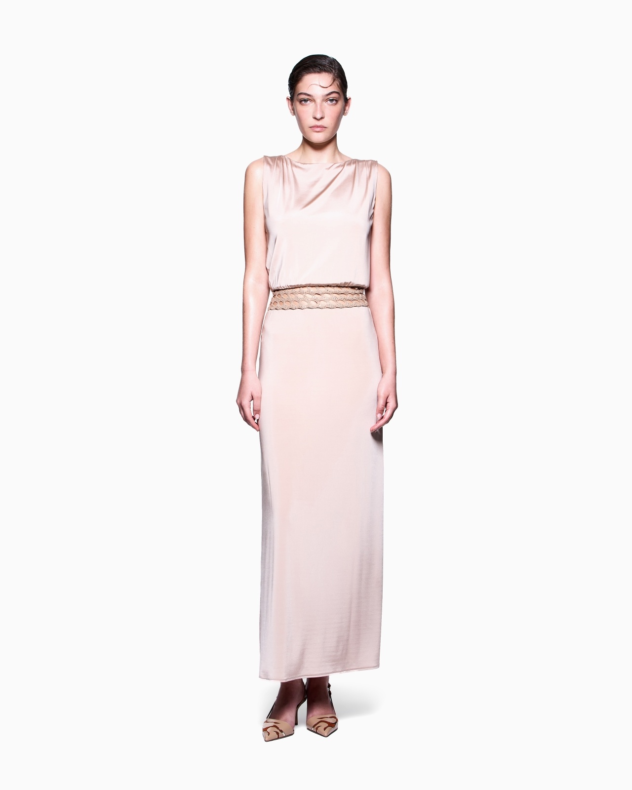 SHINY LONG VISCOSE JERSEY LONG DRESS - 2