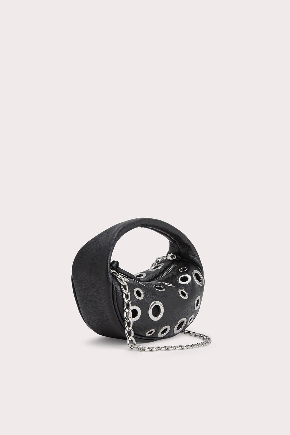 Baby Cush Black Small Grain Calf Leather and Eyelets - 2