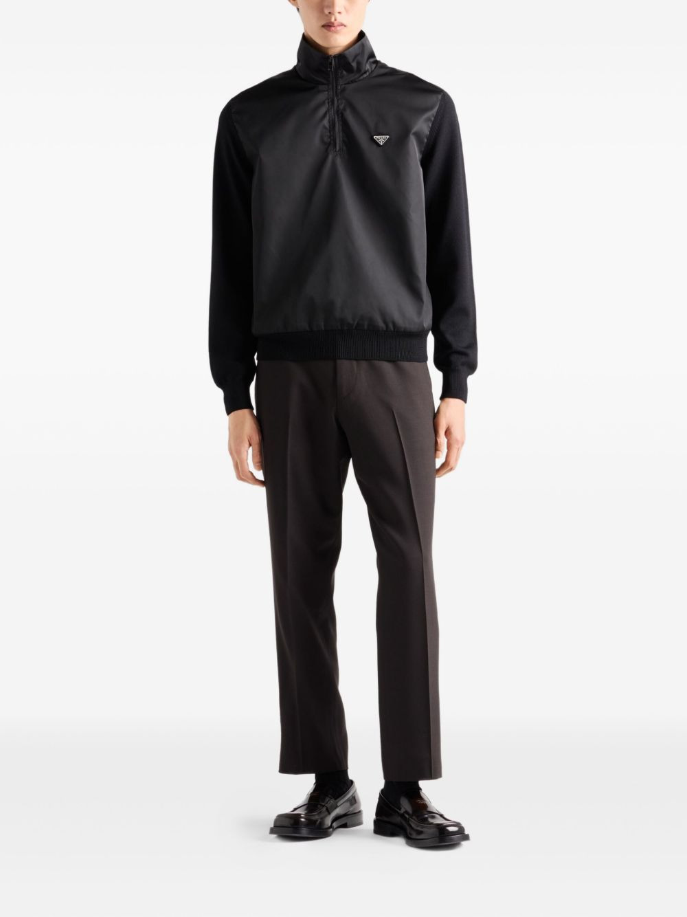 superfine wool half-zipper sweater - 2