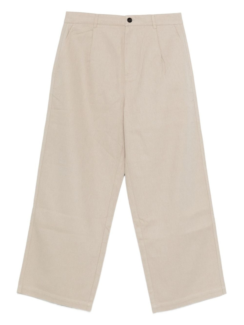 pleated-front trousers 1