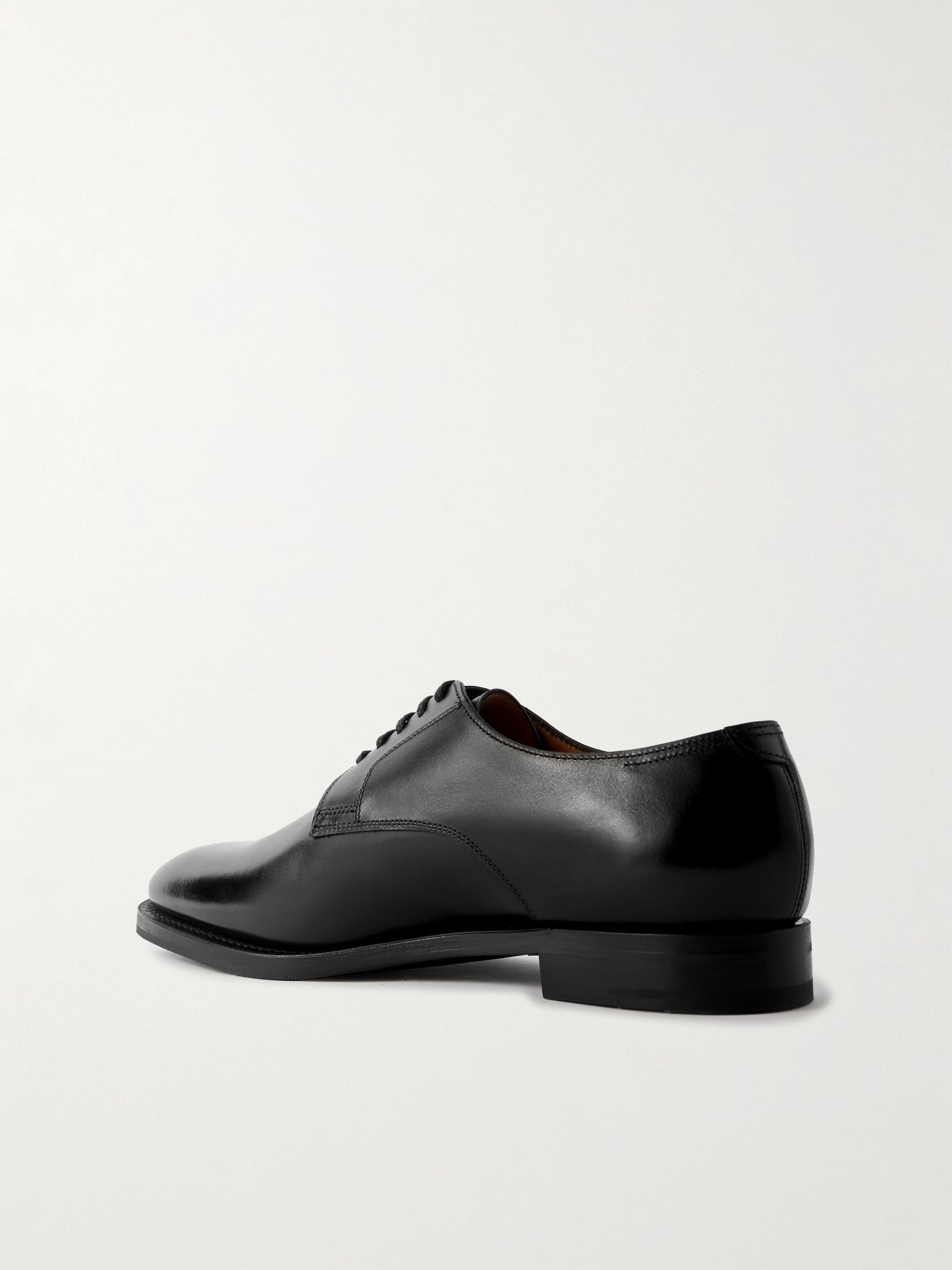 Tenby Leather Derby Shoes Black - 3
