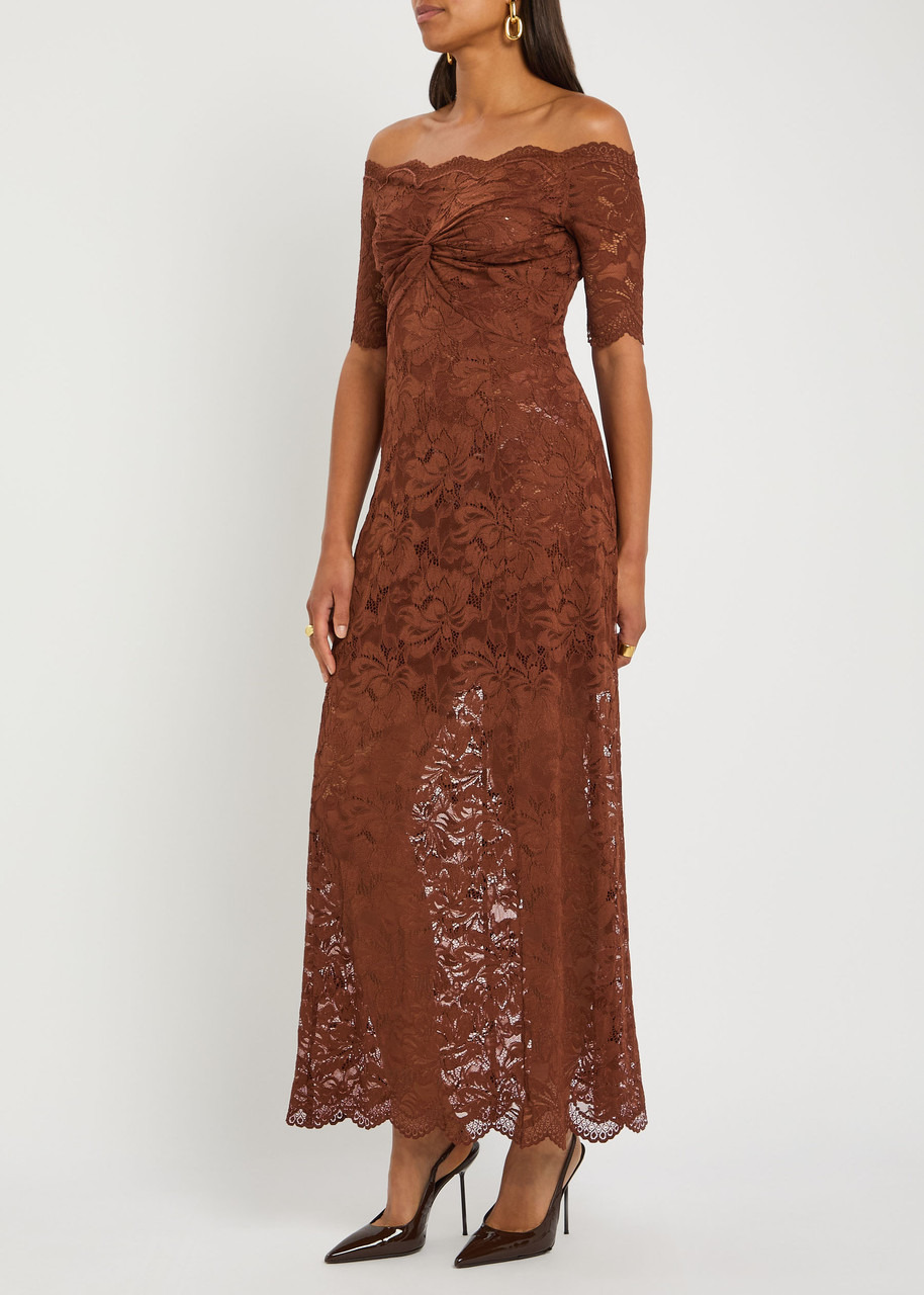 Rabanne Floral Stretch-guipure Lace Midi Dress - 4