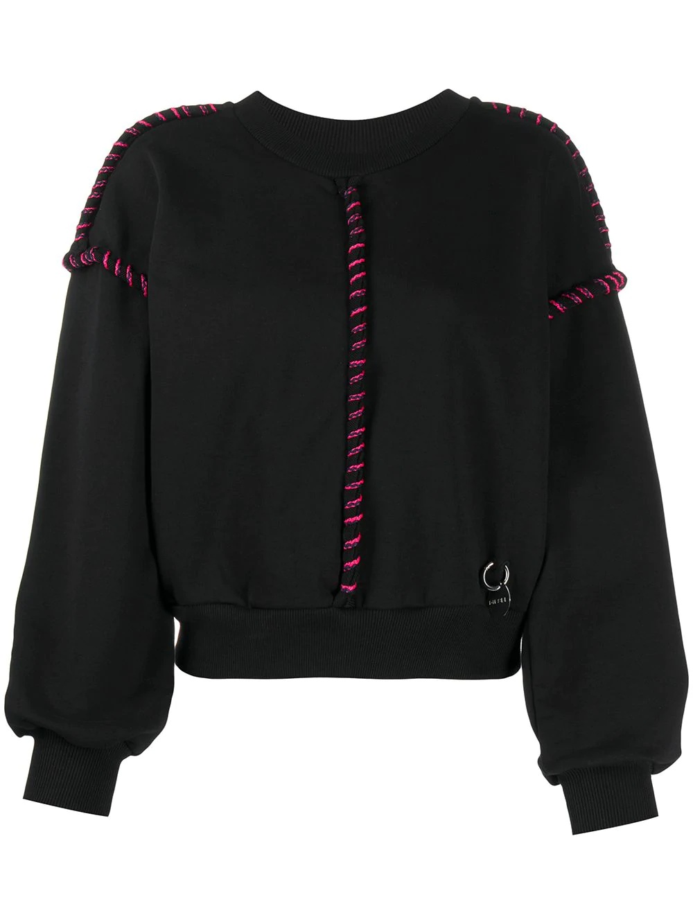 rope-trim sweatshirt - 1