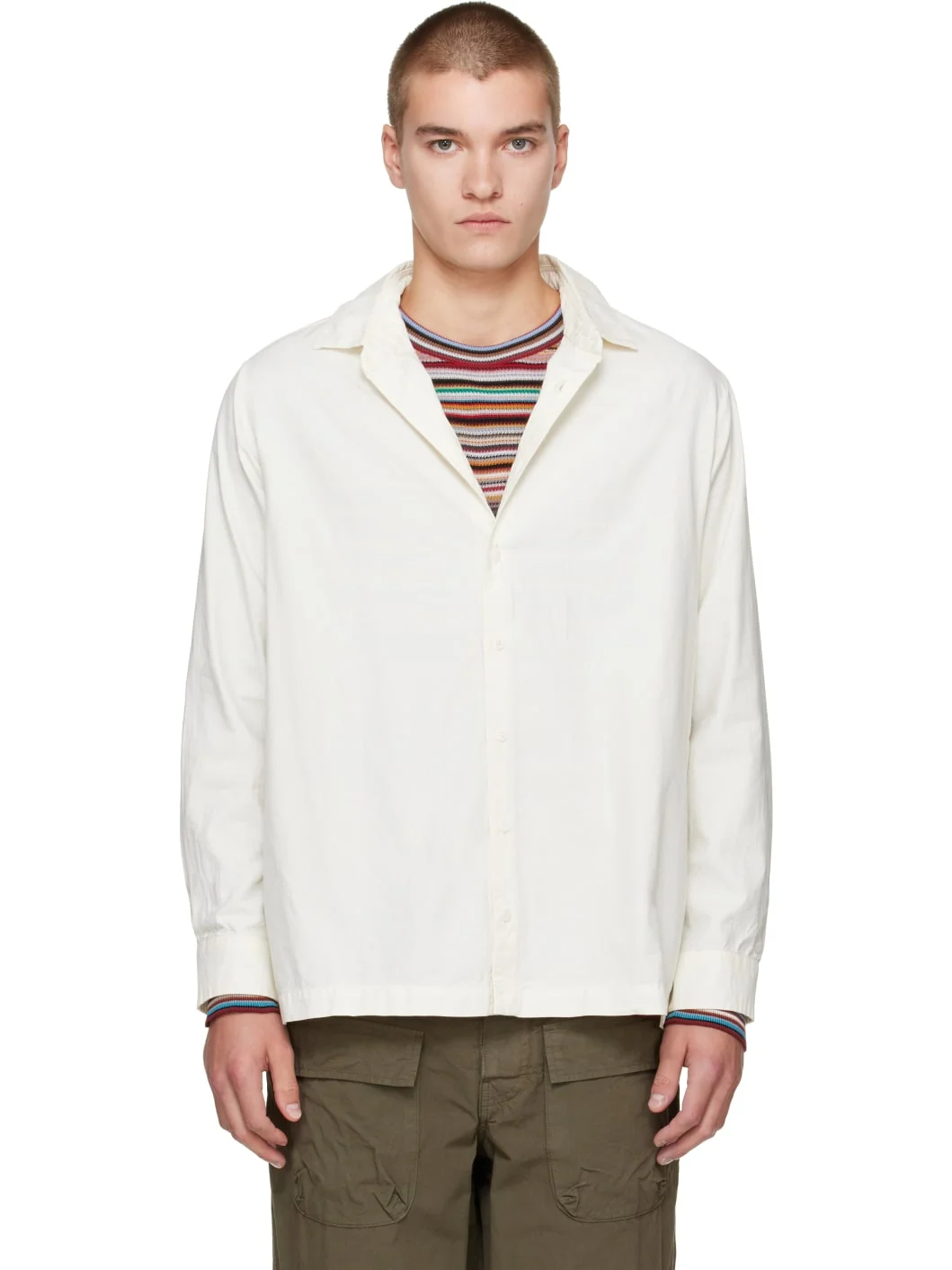 Off-White Twill Cot Cooper Shirt - 1