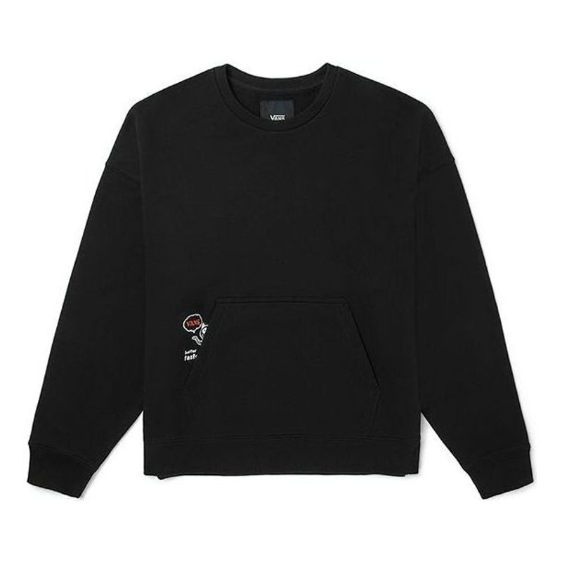 밴 AP OTW 테스트 Fleece 승무원 스웨터 '블랙 화이트' VN0A54OLBLK - 1