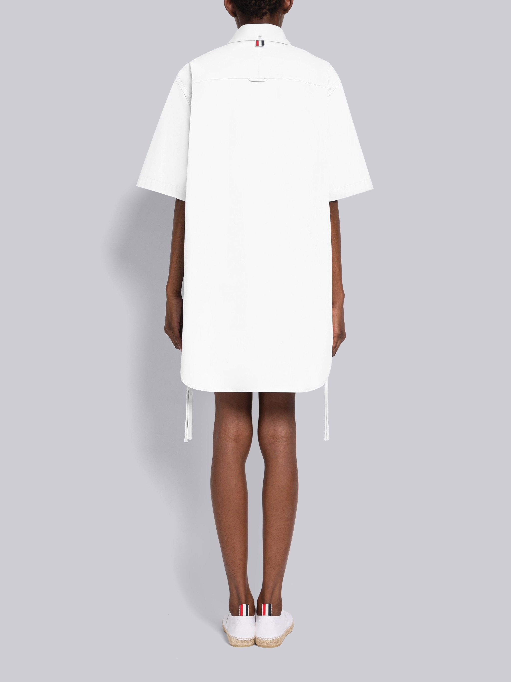 Heavy Poplin Gathered Supersized Mini Shirt Dress - 3