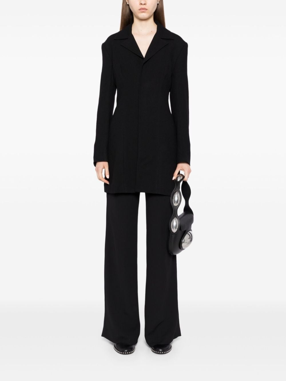 slim-cut single-breasted blazer - 2