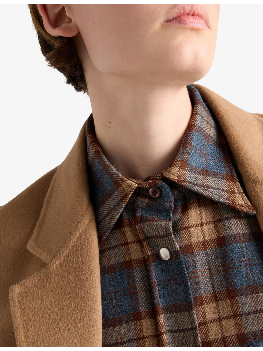 Checked Patch-Pocket Wool Shirt - 5